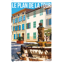 AF246 - Lot de 5 Affiches Le Plan de la Tour - 20x30cm